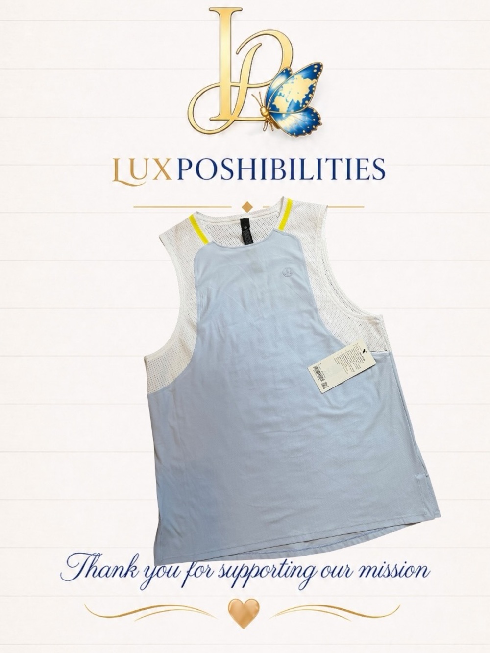 Lululemon NWT large Tennis sleeveless